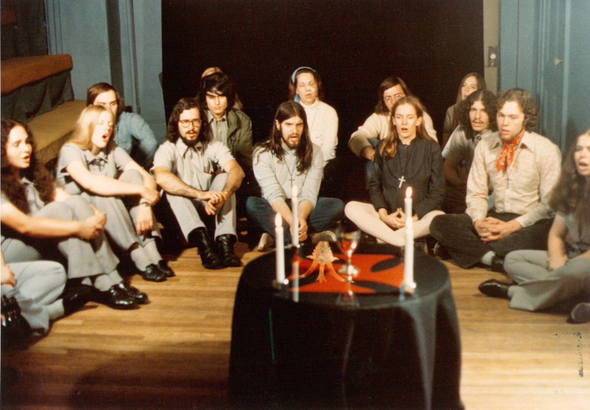 horsehospital's tweet photo. News! Sympathy for the Devil screening will feature a LIVE Satanic Temple 'Unbaptism' Ritual + a  Q&amp;A with both the director and former Process member, John Harvey (then known as **Brother Zachary**) plus DJ's spinning psych vinyl! handful of tickets left! https://t.co/0ruiF5zIK5 https://t.co/Kon3hYPUwN