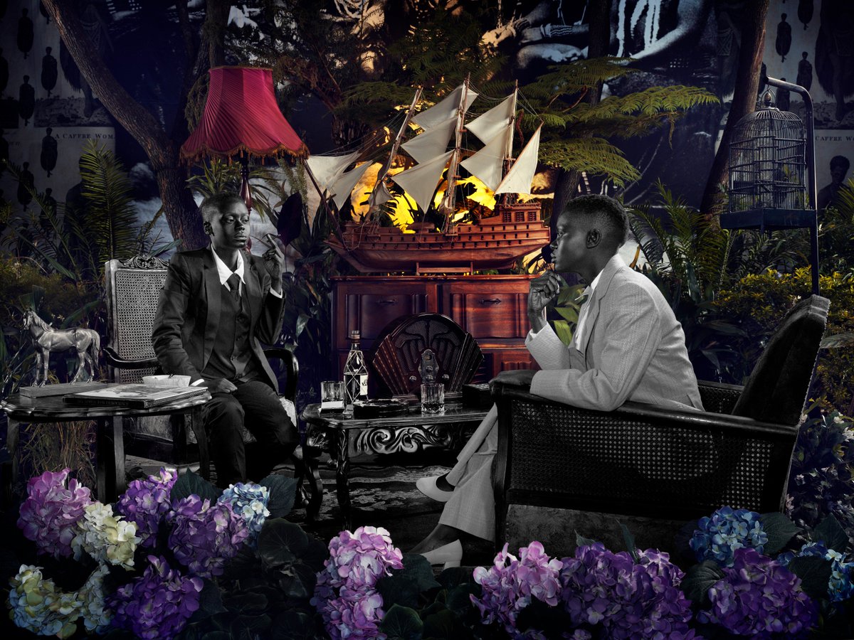 Goodman_Gallery's tweet photo. #KudzanaiChiurai's 'We Live in Silence' repositions the female role in recent struggle histories - recasting the lead character as a woman in the black #liberationnarrative - now on show until 18 April, as part of the Rencontres du Film Court Madagascar's official film programme https://t.co/6zoB1SMMCT