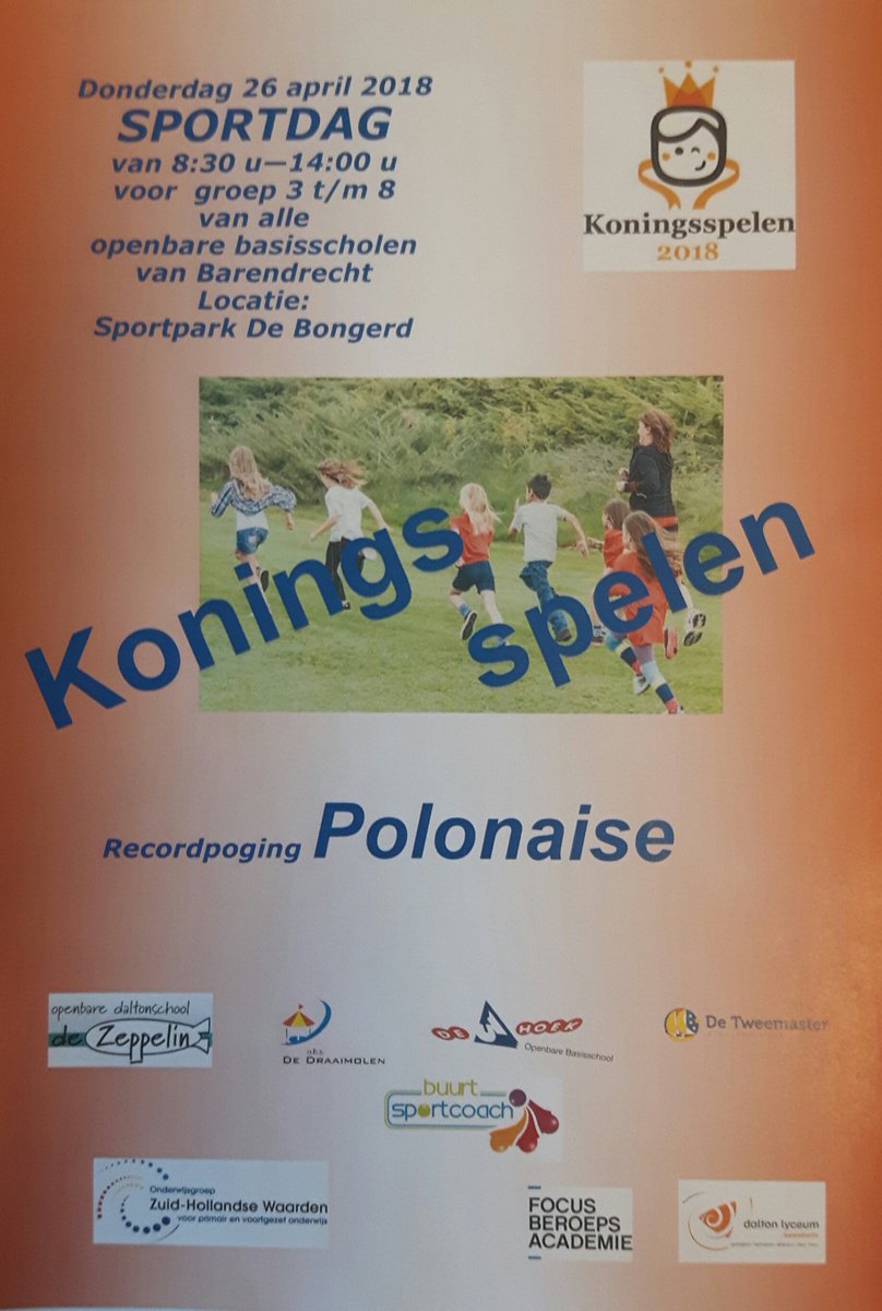 OBSDeDriehoek's tweet photo. Volgende week Koningsspelen voor de kinderen van De Driehoek - samen met De Draaimolen, De Tweemaster &amp; De Zeppelin.
Veel voorpret alvast. https://t.co/9mugzA8Asp
