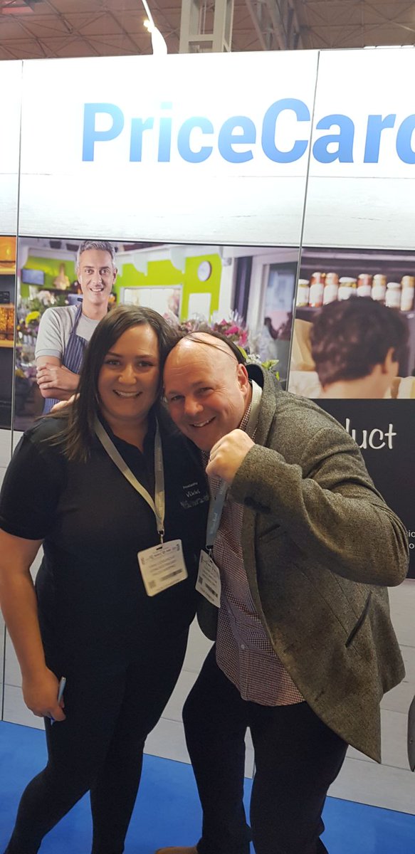 PriceCardPro's tweet photo. Today is the final day of @FarmShop_Deli show. We've really enjoyed meeting everyone who visited our booth...including Former British Middleweight Champion @GlennCatley!! We're still here on booth P70 for anyone attending the show today, so come and say hello! https://t.co/XkJP04WyYI