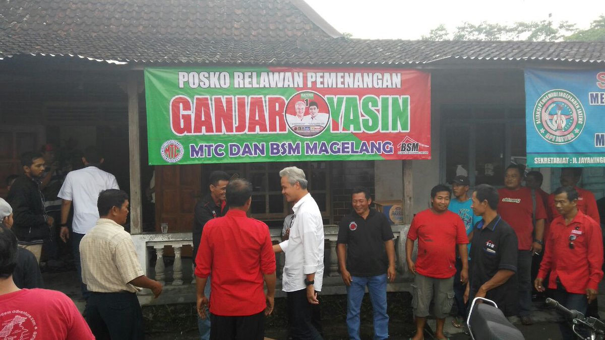 Peresmian Posko Relawan #GanjarYasin Merapi Trans Community (MTC) dan BSM Magelang <a href="/ganjarpranowo/">Ganjar Pranowo</a>

#KandangBant3ng
#JatengM3tal
#PilgubJateng2018 
#PDIPerjuangan 
#GubernurZamanNow 
#GanjarYasinM3nang