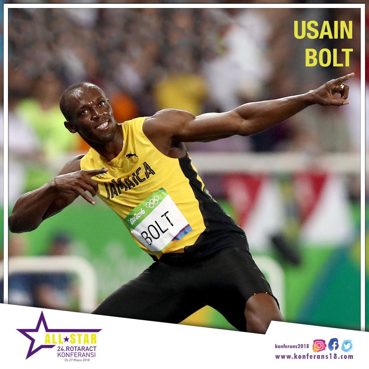 konferans18.com adresinden Usain Bolt paketini inceleyip, kaydınızı yaptırabilirsiniz. 
İndirimli kayıtlar için son gün 20 Nisan Cuma!! 
#konferans2018 #konferans18 #allstar #niluferrotaract #didim #konferansallstar  #allstar2018 #rotaract2440 #konferans