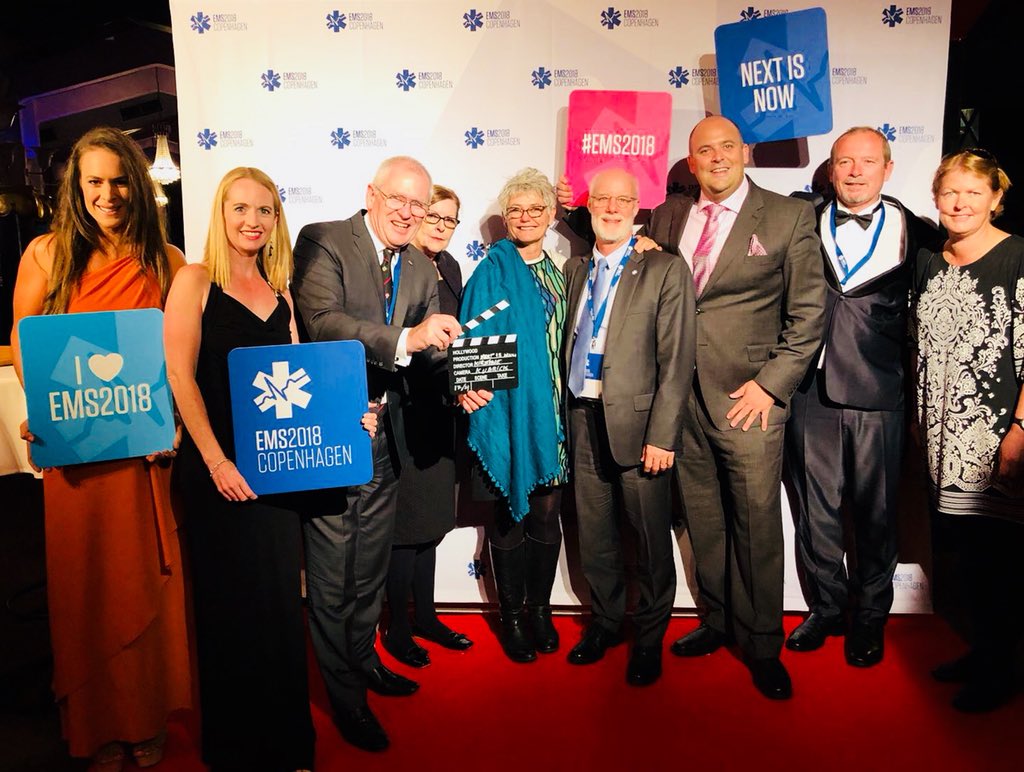 BrookeLFL's tweet photo. Team @stjohn_wa all dressed up at the Gala Ball last night #EMS2018 #NextIsNow #paramedics #glambos #Copenhagen #Denmark #WesternAustralia #WA https://t.co/ubUCGKYBnS