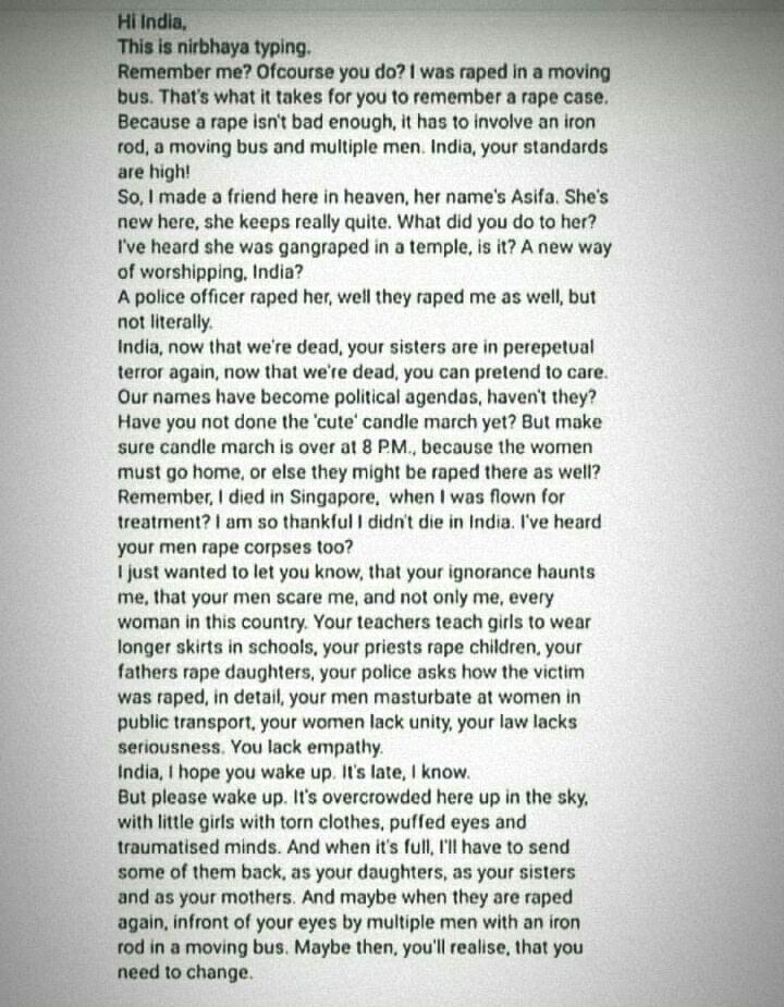 zavit_an's tweet photo. "Be respectful to women, for they are the mother of mankind.."
Govt should take stern action against the culprit..
#JusticeforAsifa
#FightForAsifa https://t.co/lVfsD1XNZa