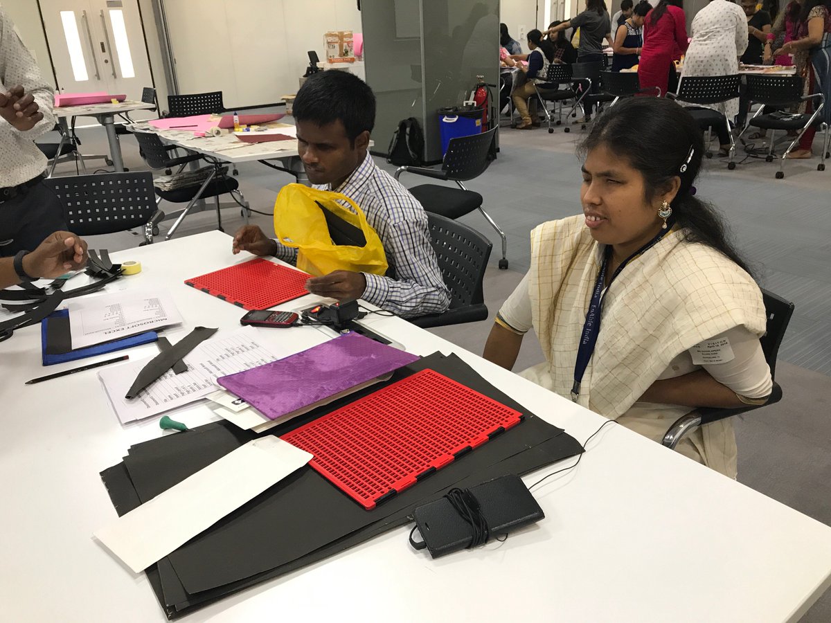 A lot of buzz and excitement in the Tactile making volunteer activity underway at Cisco Bangalore campus. 
#EmpowerDisability
#WeAreCisco