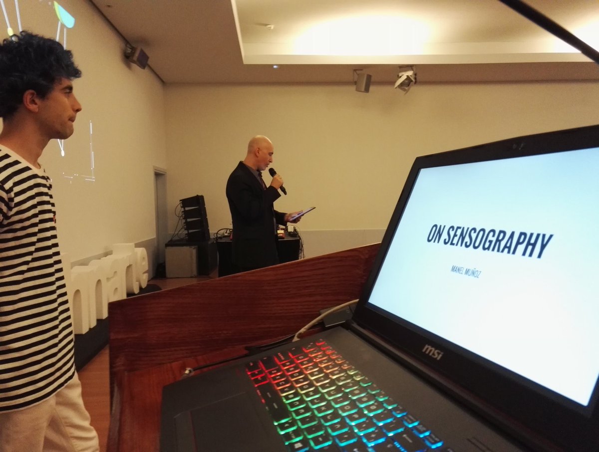 Jastorquiza's tweet photo. Manel Muñoz, su anhelo es convertirse en Cyborg a través de la implantación de sensores para la amplificación de los sentidos #Technarte https://t.co/32Jp7SMdbS