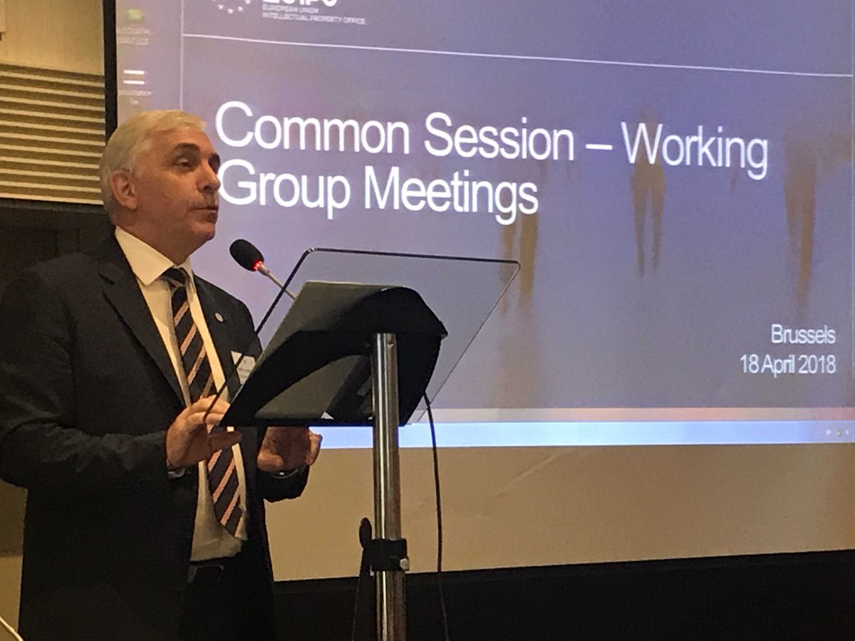 EU_IPO's tweet photo. Deputy Executive Director C. Archambeau, at the meeting of the European Observatory on Infringements of IP rights: "New technologies such as #blockchain have many potential applications, some of which could help in the fight against #IP infringements" https://t.co/BkAjNv2jvG