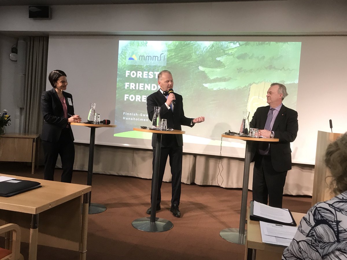 AndersAhnlid's tweet photo. Ministers Sven-Erik Bucht and Jari Leppä deepen #forest and #bioeconomy cooperation between #Sweden and #Finland at #ForestFriendsForever @mmm_fi conference @Hanaholmen. Also welcome great interest in #TandemForestValues scholarships. 72 applications received! @europeanforest https://t.co/rYaaxZ9OPs