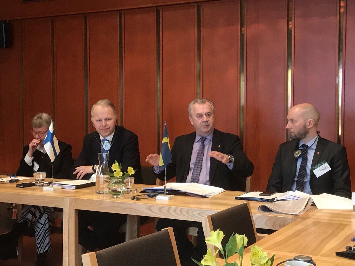AndersAhnlid's tweet photo. Ministers Sven-Erik Bucht and Jari Leppä deepen #forest and #bioeconomy cooperation between #Sweden and #Finland at #ForestFriendsForever @mmm_fi conference @Hanaholmen. Also welcome great interest in #TandemForestValues scholarships. 72 applications received! @europeanforest https://t.co/rYaaxZ9OPs