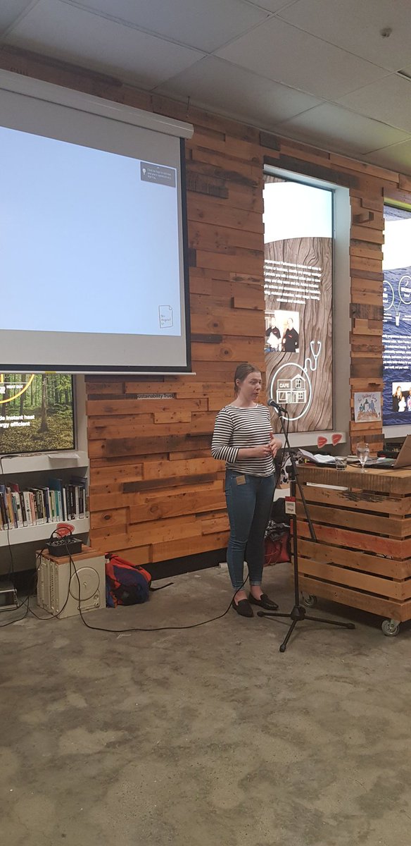 Co found Kareena Harris speaking about Misprint and Sustability at Wellington Green Drinks <a href="/sustbusiness/">SBN</a>