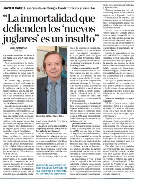CryoBiomed's tweet photo. Javier Cabo talking about cryopreservation and replying to the question: Will immortality be possible? #spanish #cryopreservation #future #immortality #health #longevity #medicine https://t.co/ovI3pccW6j