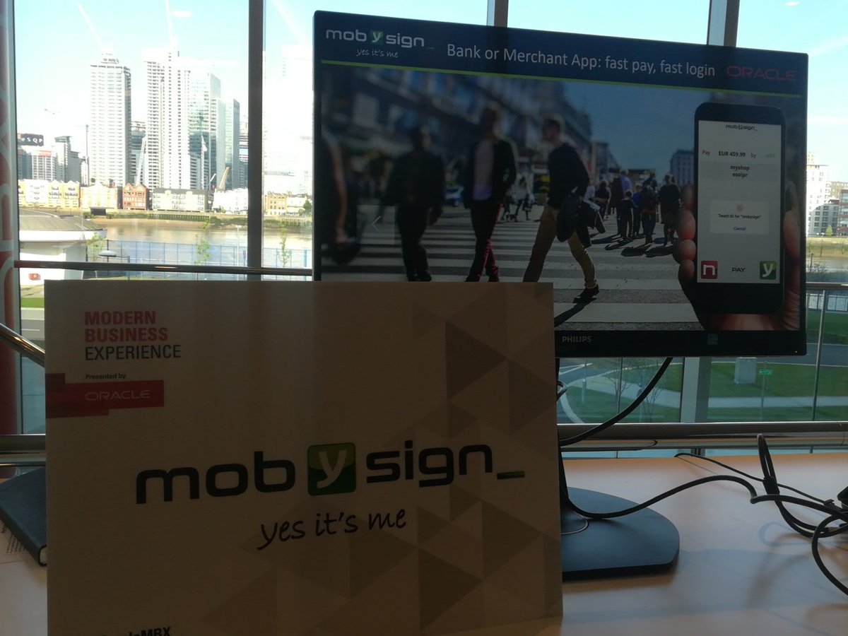 mobysign's tweet photo. Mobysign at Modern Business Experience Oracle event in London today https://t.co/xdIfrxZbCH