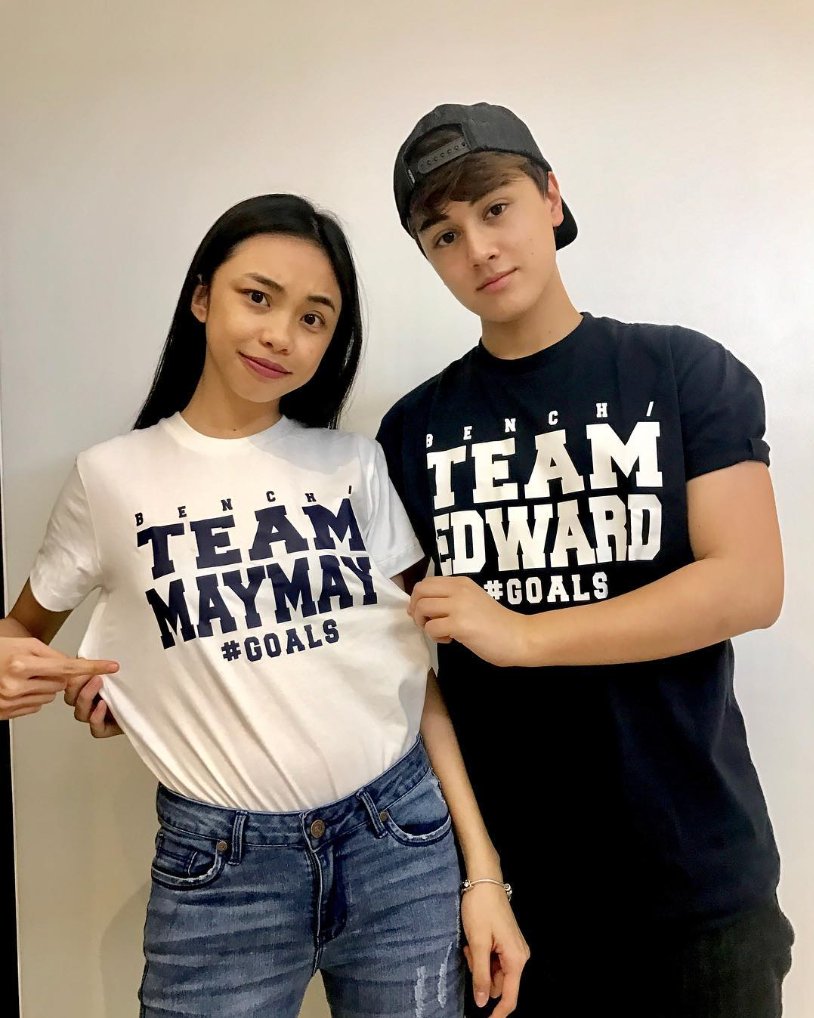 benchtm's tweet photo. The ultimate #couplegoals @maymayentrata07 and @Barber_Edward_ in their matching tees 💖 Get yours at https://t.co/Jdze9O33tP or at the BENCH/ Flagship store in BGC #BENCHDesignStudio #BENCHEveryday https://t.co/GXoG9xHYJE