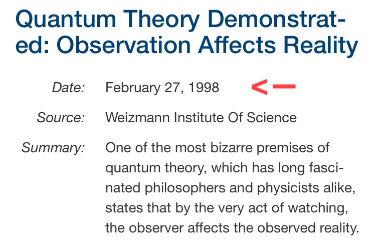 truthleaksorg's tweet image. #QuantumTheory Demonstrated: #QuantumObserver Affects Reality - tyler.team - #TeamTyler - #TimePhoneHack - sciencedaily.com/releases/1998/…