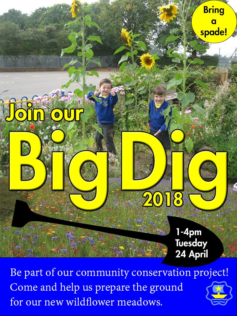 OurLadyStar's tweet photo. Can you help us with our Big Dig? We're creating meadows in our school grounds to provide habitats for birds, bees, butterflies and other wildlife. The Big Dig takes place on Tuesday 24th between 1pm and 4pm. Bring a spade! #bigdig2018 #ignitezoo2018 https://t.co/CE91n8uIT5