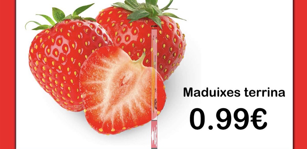 OFERTA!! Maduixots ecológics de la plana de Sant Esteve de les Roures per només 0,99 €! Corre que s'escapen! Visita-ns a l'Avinguda de l'1 d'octubre núm 2017