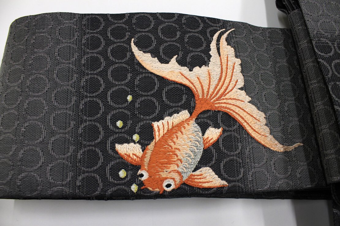 総刺繍 名古屋帯 【夏】三匹の金魚 ※一点モノ モダンアンテナのWEB 