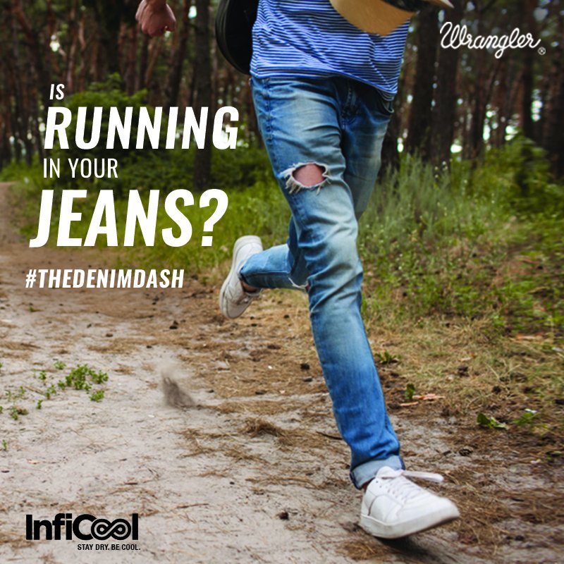 Wranglerdenims's tweet photo. Stay tuned for a cool and exciting challenge. #TheDenimDash #InfiCool #StayDryBeCool
Wrangler Inficool is powered by Kooltex from RELan. @RElanOfficial https://t.co/3N810Bs2Po