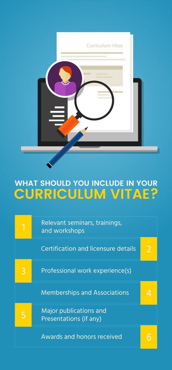 AllClinicalJobs's tweet photo. What Should You Include in Your Curriculum Vitae?
#AllClinicalJobs https://t.co/jWlTL3mjgQ