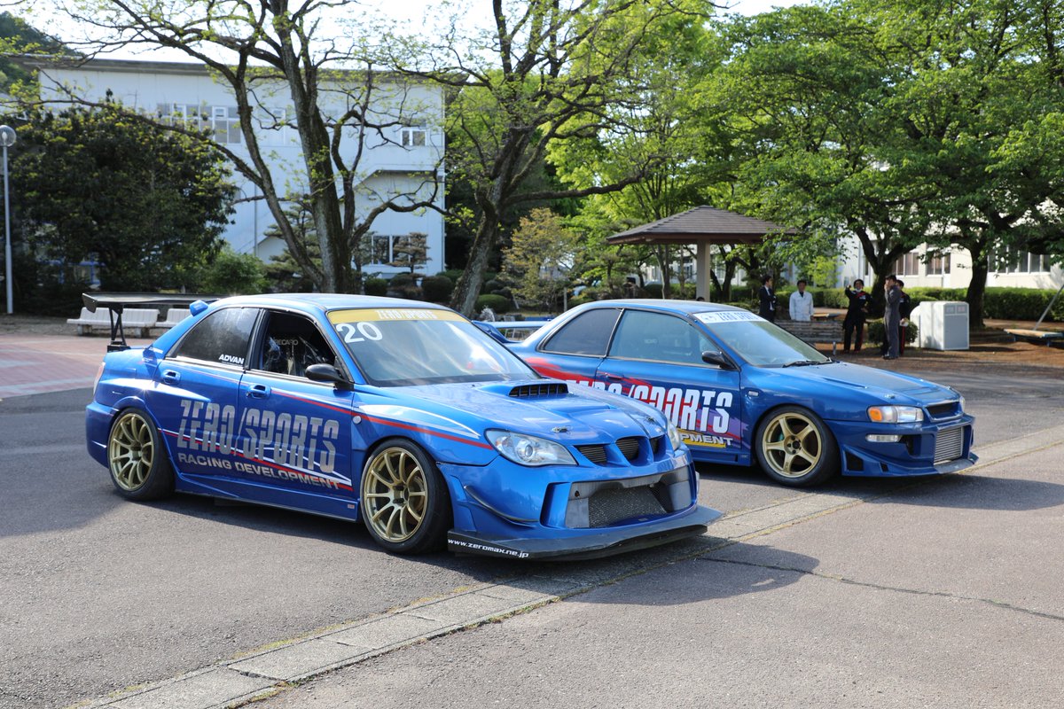 ゼロスポーツ　クールアクション　GC8インプレッサのD型以降のモデルに 株式会社ゼロスポーツ様より、教材用としてインプレッサのGDAとGC8をご
