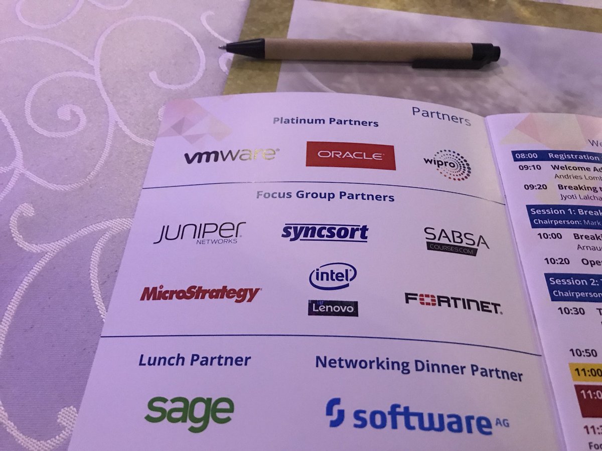 Migs1406's tweet photo. Great way to start the day engaging with South African #CIOs at the 10th Annual #IDCSACIO Summit - discussing #DigitalTransformation #Innovation and how @Oracle_Africa is driving the New Era of #Cloud which is #Autonomous https://t.co/n2eEJYBST5