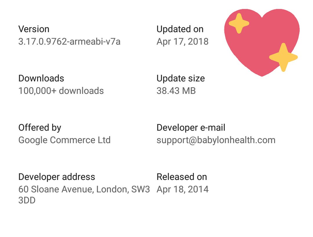 balachandarkm's tweet image. Today is the 4th anniversary of @babylonhealth Android app in @GooglePlay store 👏🎉