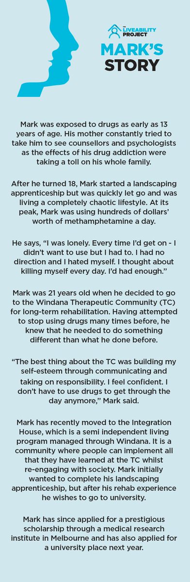 Barenbrug_AUS's tweet photo. Mark changed his life for the better after utilising the drug rehab services at Windana. His story illustrates the positive impact investing in services can have on young people who need addiction and #mentalhealth support in #Melbourne’s outer suburbs. #TheLiveabilityProject https://t.co/EUZe1W6b9d