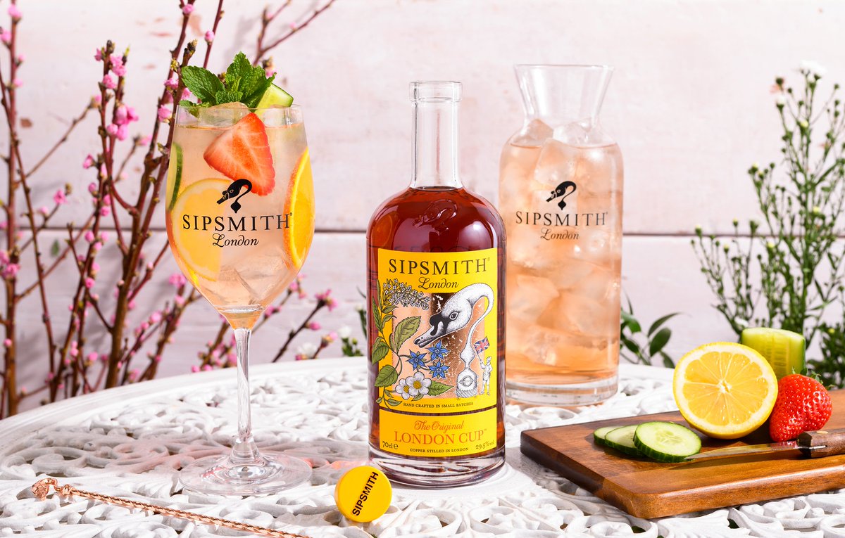 sipsmith's tweet photo. Outdoor sipping season is officially upon us! With temperatures soaring, it's time to crack open our refreshing and fruity London Cup. Now 10% off at @waitrose. #heatwave https://t.co/g9eCysnQR6