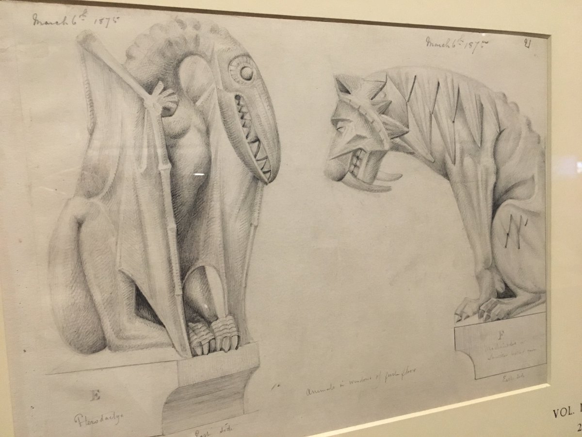 TinctureOfMuse's tweet photo. Happy Birthday @NHM_London a great day to share these pencil drawings by Alfred Waterhouse of the animal decorations for the building. From #MakingNature @ExploreWellcome 2016-17 https://t.co/bMhuDyCw7q