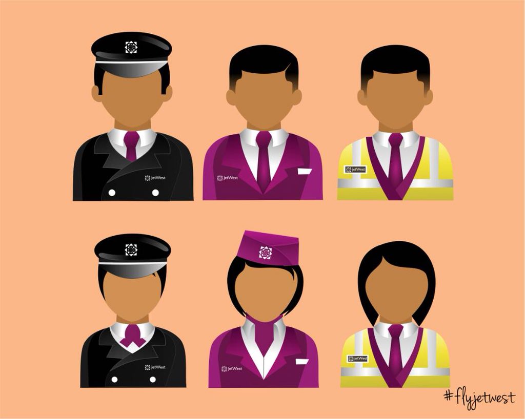 fly_jetwest's tweet photo. Cabin crews are onboard an aircraft to save your arse, not kiss it. - #flyjetwest https://t.co/a9ZZ8oFAdX