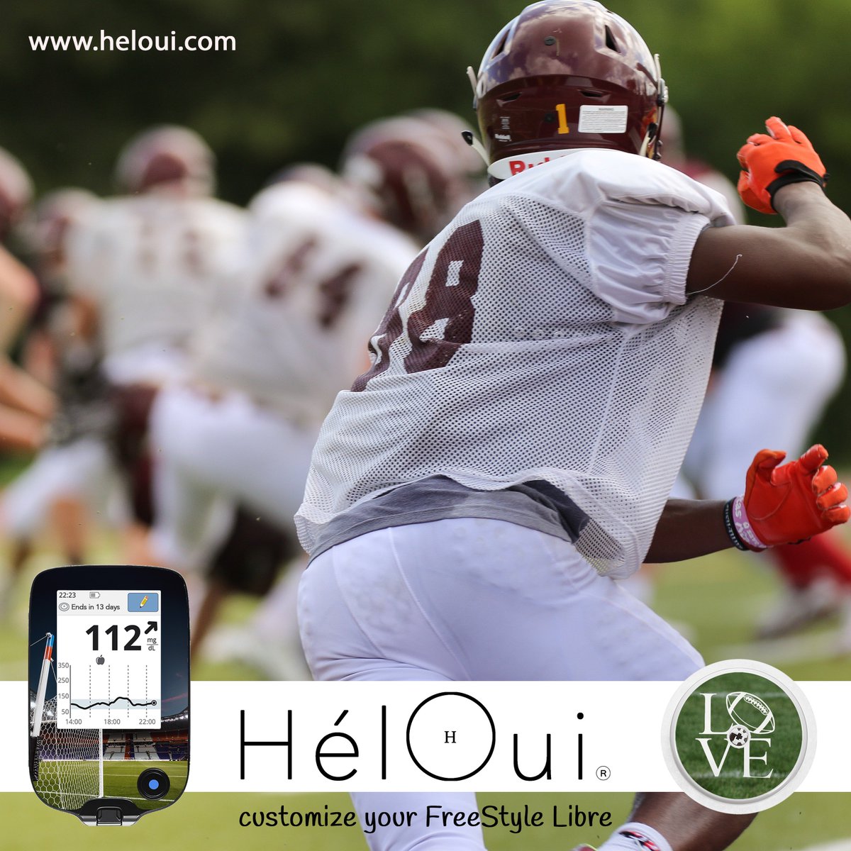 HelOuishop's tweet photo. Let's play ... 🏈
Customize your FreeStyle Libre with HélOui' stickers. https://t.co/2wE9uDQygc 😉
For every set sold, 1 euro is transferred to DON Foundation.❣️
#type1diabetes #t1d #T1D #freestylelibre #freestylelibrestickers #pimpyourfreestylelibre #heloui #helouishop https://t.co/givxUgLZ2H