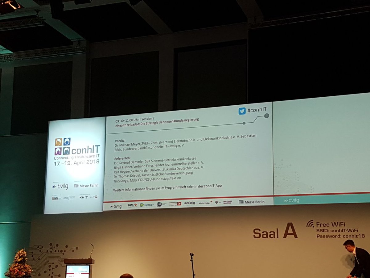 PREVENTIS_'s tweet photo. Mal schauen was die #bundesregierung neues im Bereich #eHealth bietet! #preventis auf der #conhit https://t.co/fKbYMoPah8