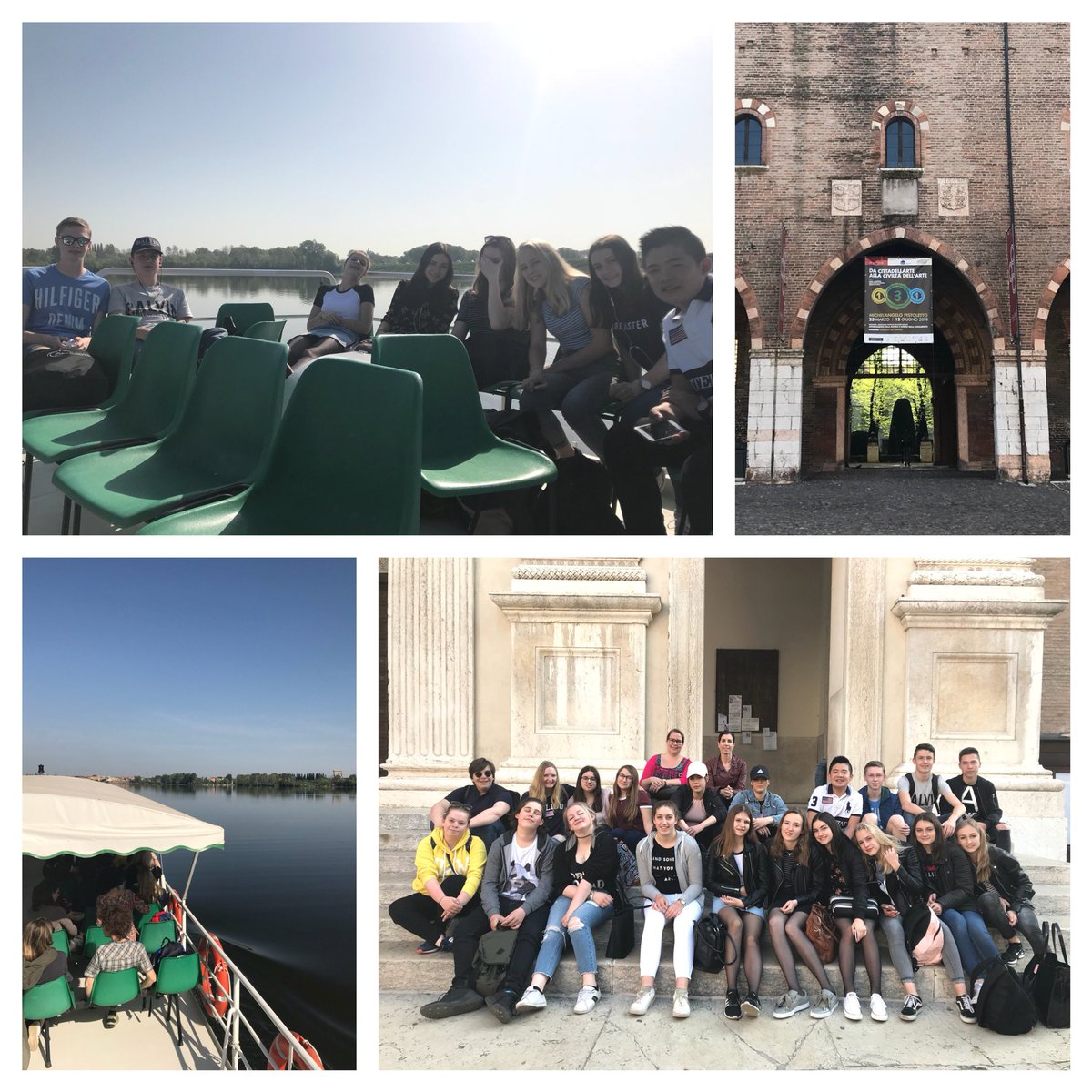Zwaar leven😋. Vandaag in Mantova. We starten de dag met een boottrip in de zon☀️. #T3 #exchange2018 @UrsulaHorn @m_bemelmans