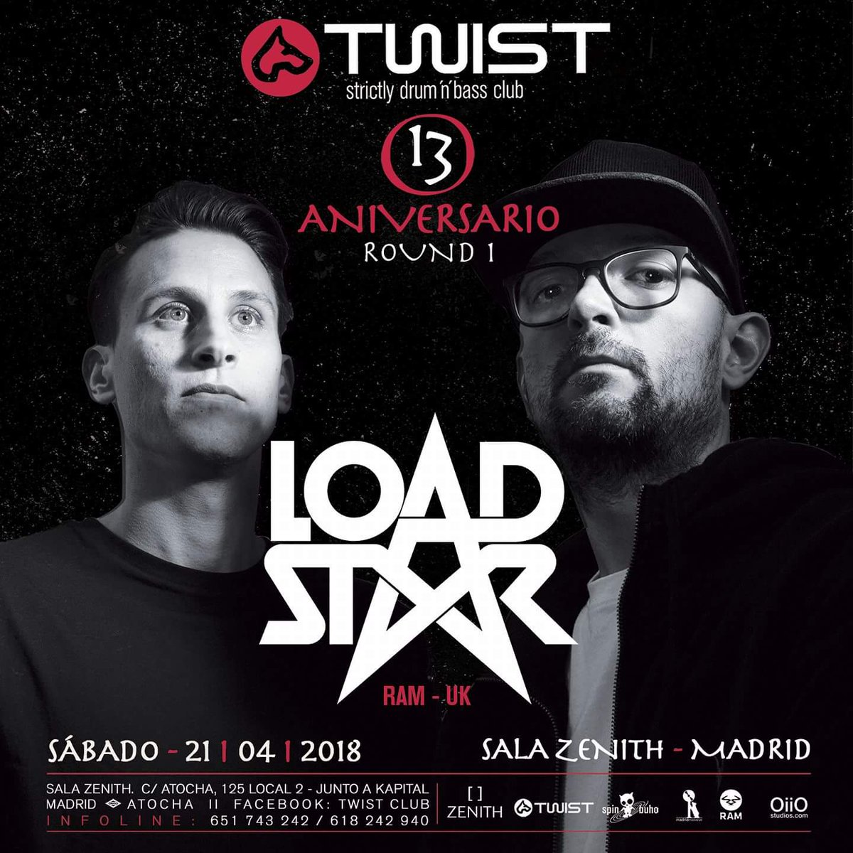 Sábado 21 en <a href="/TwistClubMadrid/">Twist Club</a> 

<a href="/Loadstar/">Loadstar</a> 

En Sala Zenith.

madridedm.com/event/twist-13…