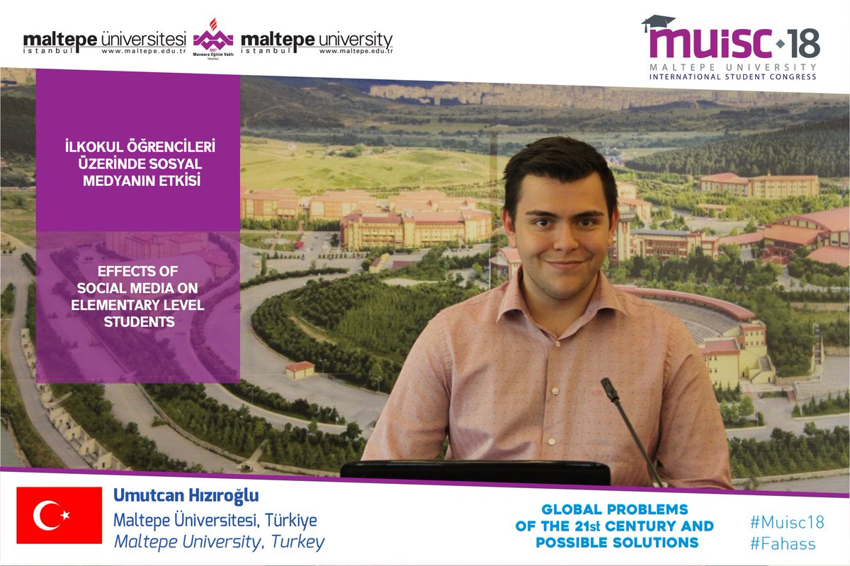 muiscofficial's tweet photo. 🇹🇷Maltepe Üniversitesi'nden Umutcan Hızıroğlu "ilkokul Öğrencileri Üzerinden Sosyal Medyanın Etkisi" konulu sunumunu gerçekleştiriyor. #Muisc18 #Fahass #maltepeuniversity https://t.co/XDlZvAtN6Z