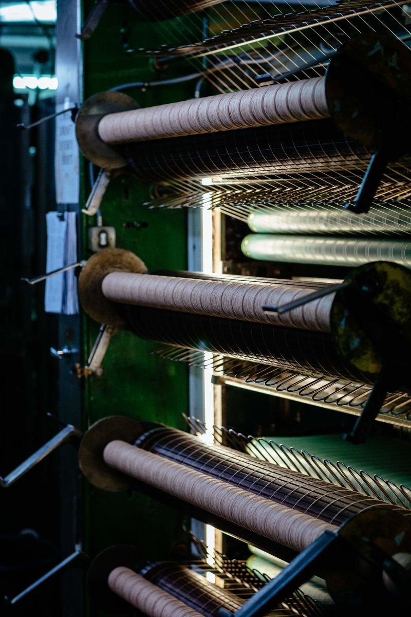 RosieSugden's tweet photo. The final stage of carding, the yarn is loosely wound onto these cones.
-
#rosiesugdencashmere #cashmereyarn #behindthescenes #productstory #cashmeremill #factorylife #zhinchliffe #thedyehouse #colours #millcolours #carding #cardingmachine https://t.co/wcwACtarus