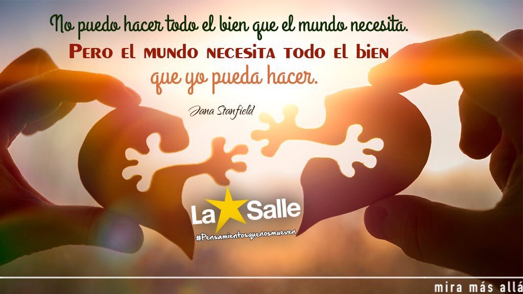 LaSalleInca's tweet photo. En #LaSalle educamos con el compromiso de hacer de nuestros alumnos personas capaces de interactuar responsablemente y con justicia, en el entorno y la sociedad en la que se desenvuelven 
 #Pensamientosquenosmueven #MiraMásAllá #TuAlegríaLaMía https://t.co/56fwxzQP4F