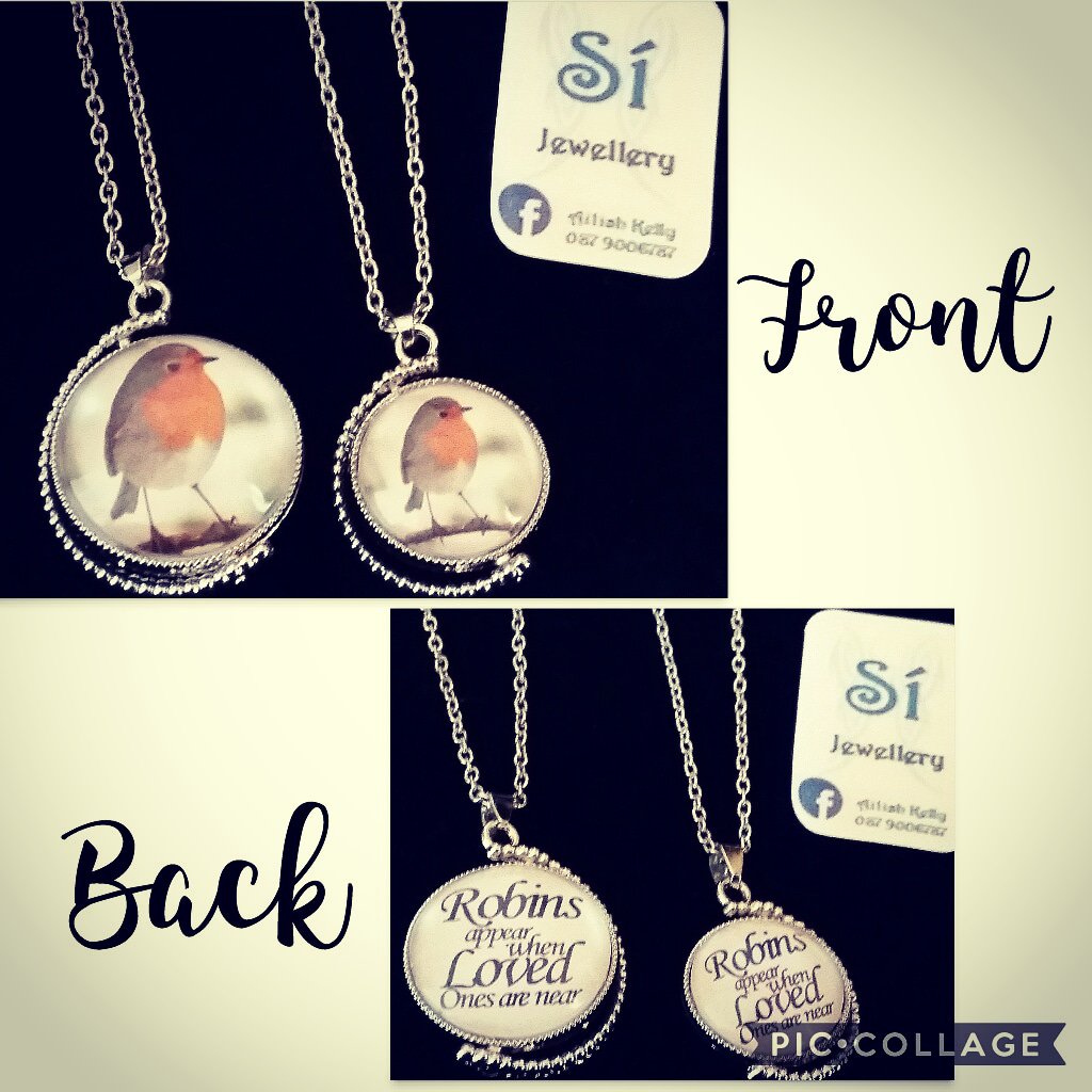 AilishMcKelly's tweet photo. Robins Appear When Loved Ones Are Near Rotation pendants Mini €15 Large €20 plus postage if required #robins #messagesfromabove #comfort #grief https://t.co/fPZQONrEkX