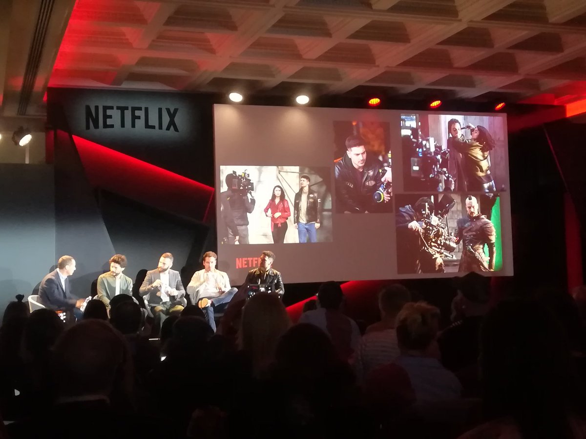 mane_mpi's tweet image. First panel features talent from new shows that include #DogsofBerlin #Suburra and #LaCasaDePapel #Netflix #SeeWhatsNext