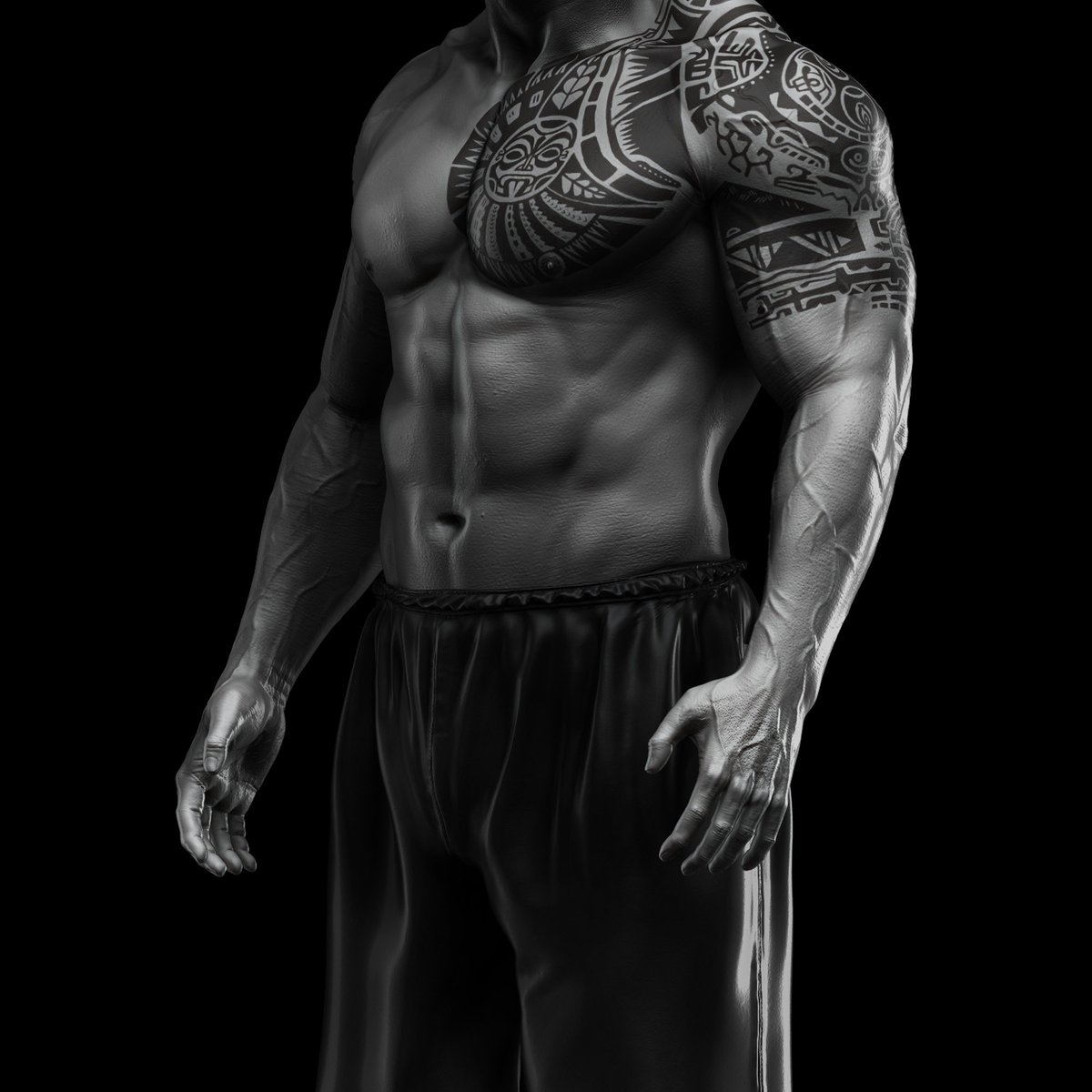 DominicJPugh's tweet photo. Just finished a sculpt of @TheRock . The man is a motivational machine for physical fitness and mental wellbeing. Thanks for being our beacon in the dark. Now that the sculpt is finished I’m going to go see @rampagethemovie and enjoy the sun. #zbrush2018 #zbrush #3DModeling #3D https://t.co/BTBvKunpIH