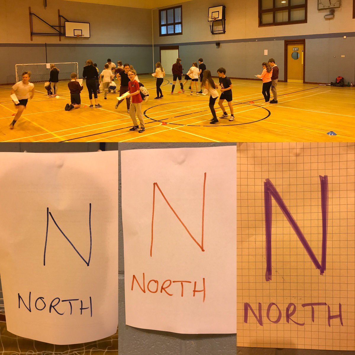 MrArchibaldPE's tweet photo. @ComelyParkPS @Comely_P5 Competitive Cone Orienteering with P5H this morning. Three teams. Three different North’s. #Blue #Purple #Red #focus #teamwork https://t.co/PsAVUJOBud