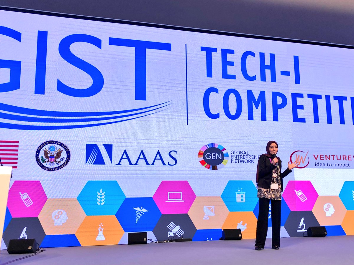 ElizabethGoreUS's tweet photo. Next finalist of the @GISTNetwork Shahd Douglas of @techteb #GEC2018IST #healthcare  w/@HelloAlice @GECGlobal @unleashingideas @StateDept #entrepreneur. Get in touch with her to fund in #Jordan https://t.co/TSmOGMZO7f