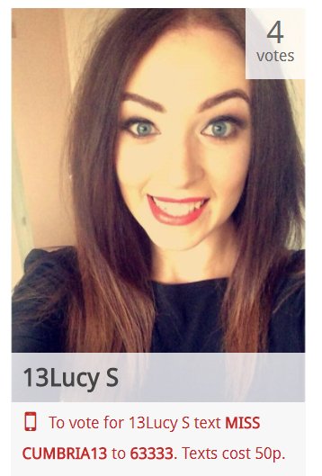 Help Lucy Salter WIN Miss Cumbria 2018 and give her the chance to compete in Miss England! Vote now by texting MISS CUMBRIA13 to 63333. missengland.info/qualifiers/cum…