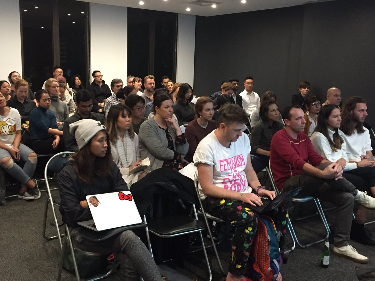 hopkinson's tweet photo. Happening right now @academyxi #melbourne Digital Threads: Digital Disruption in Fashion @SaskiaFairfull chatting with Lee Hardham, Marcus Milne, & Gendry Morales #Xitribe https://t.co/1qfFgxFrwP