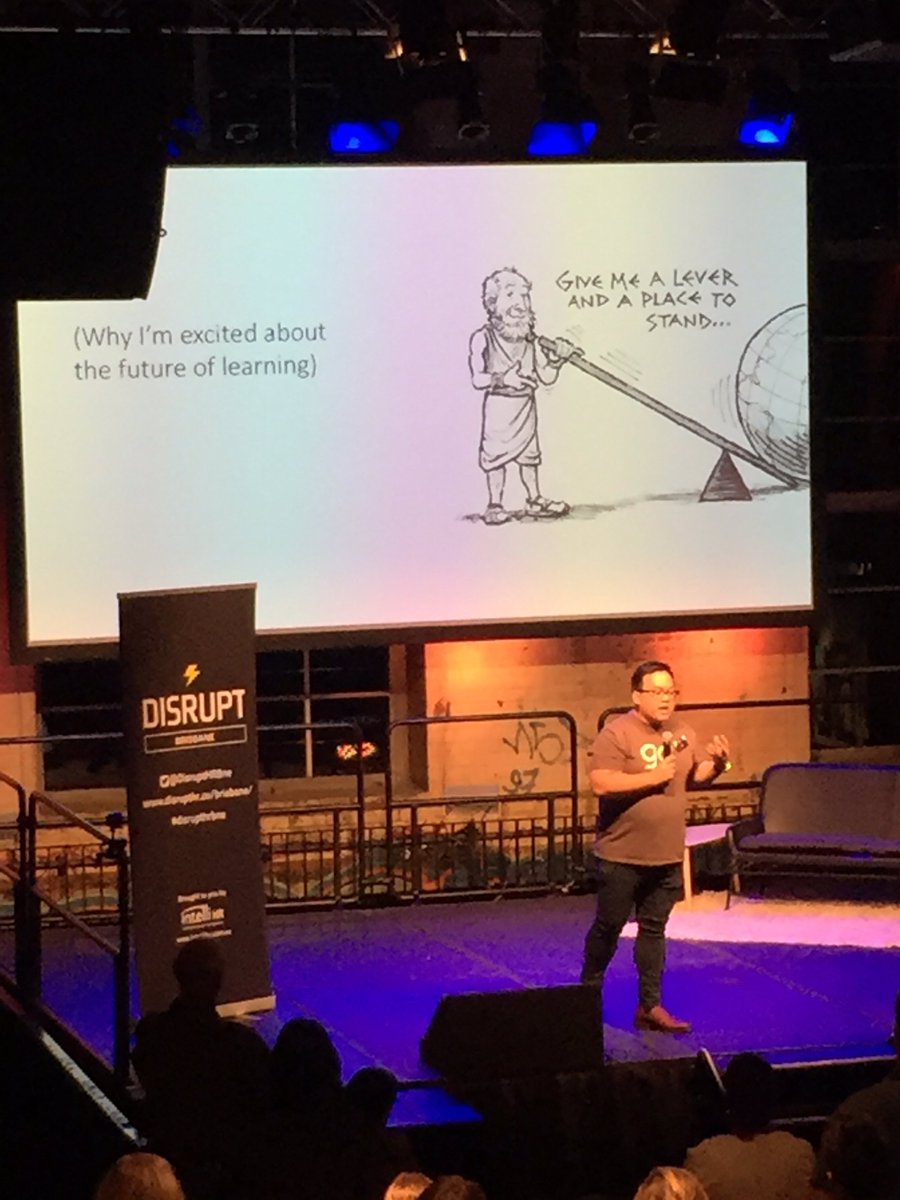 DisruptHRBne's tweet photo. Vu Tran of GO1 says he knows what the future of learning. #DisruptHrBne #DisruptHR https://t.co/2yAIzxX1lN