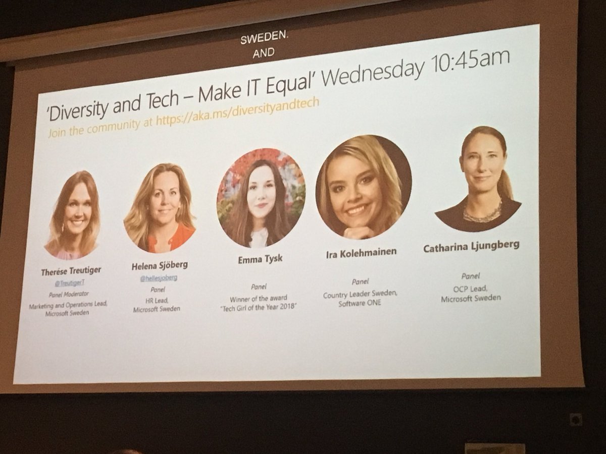 sweet_systems's tweet photo. Let’s discuss on how can we make IT equal. The panel will be moderated by @TreutigerT #MSTechSummit https://t.co/DzGpHsrX54
