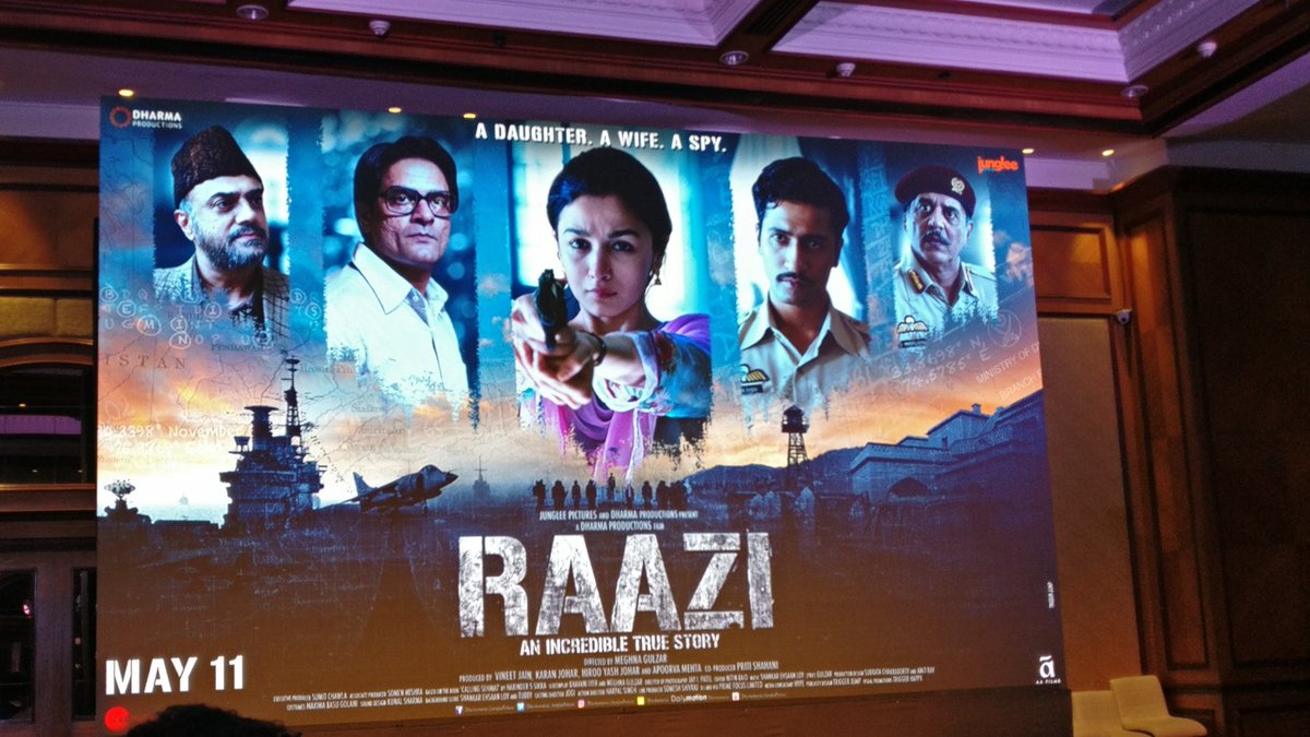 We are at the launch of the first song #AeWatan from #Raazi. <a href="/aliaa08/">Alia Bhatt</a> <a href="/meghnagulzar/">Meghna Gulzar</a> <a href="/vickykaushal09/">Vicky Kaushal</a> will be on stage soon. Stay tuned!

#AliaBhatt #VickyKaushal