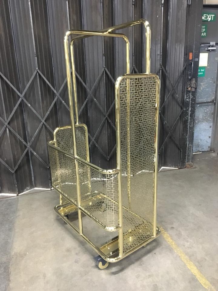Fantastic brass bellboy trolley wagon

Give us a call for all your fabrication needs
On 02838339770

#teamF3
#shinystuff