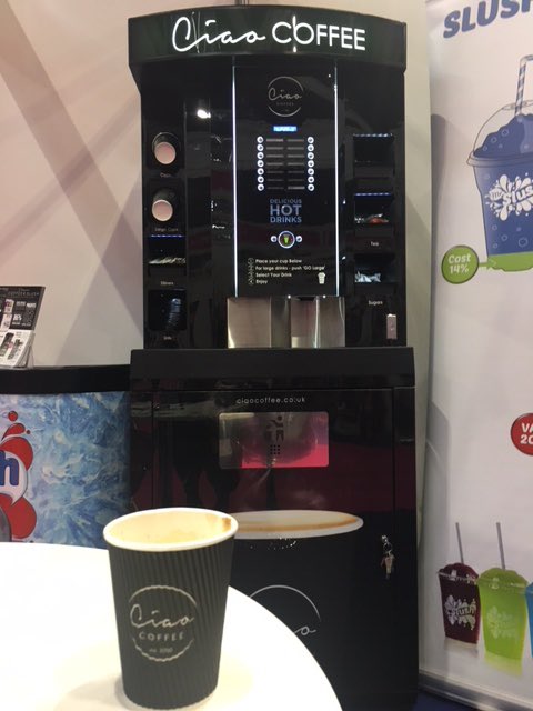 DawnLeivers's tweet photo. Ciao Coffee Station Premium Coffe to go #coffeetogo #conveniencestores @DenbyDaleCoffee  #FDE2018 https://t.co/h5bJ2m34Z5