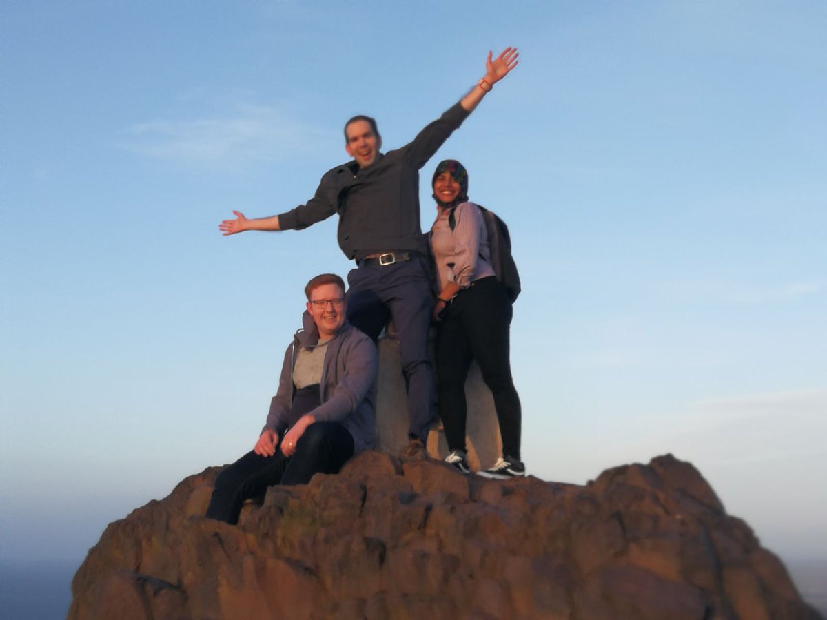 IainBethune's tweet photo. The @HartreeCentre #ResSoftEng team group photo! #EASC18 And yes, it was windy... @MrTimPowell @Aiman_Sha https://t.co/DLhzTnv1O8